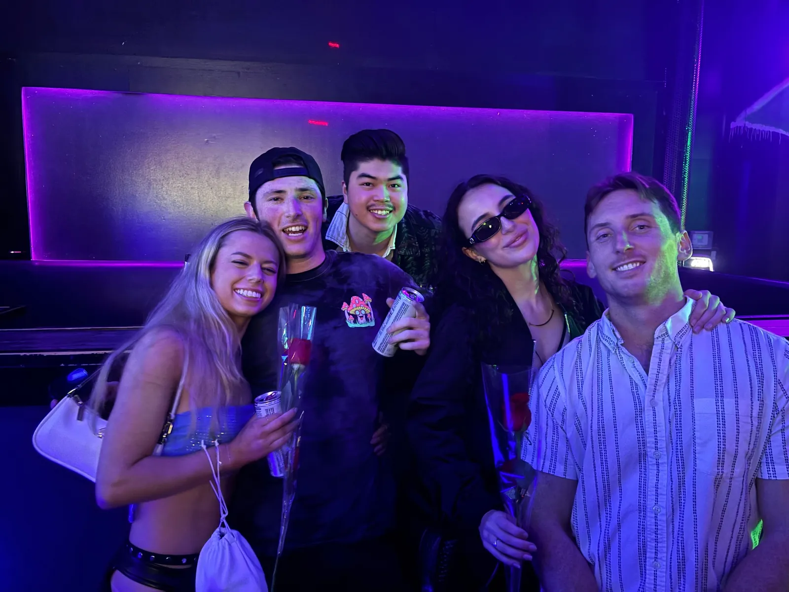 BOJAK with friends at a night event